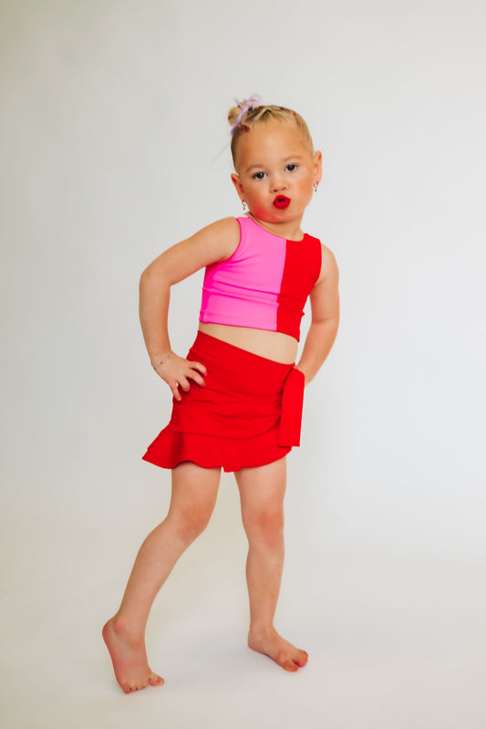 The Daisy Skirt in Red