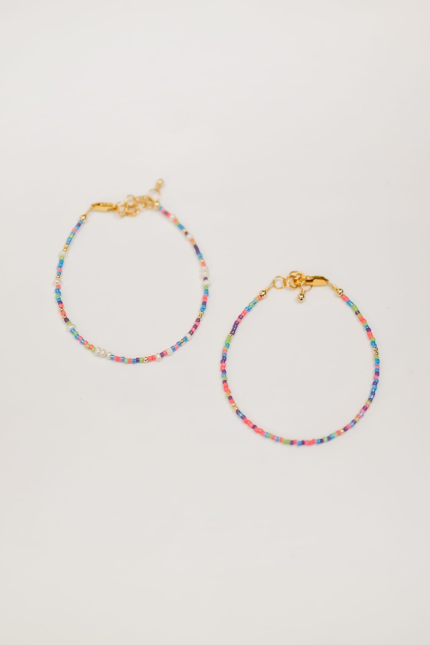The Coral Shimmer Anklet Set
