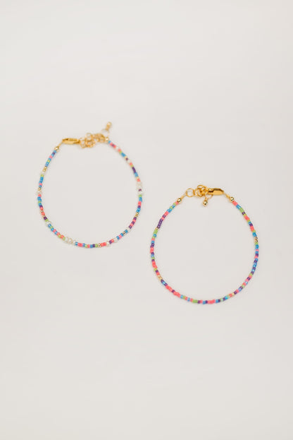 The Coral Shimmer Anklet Set