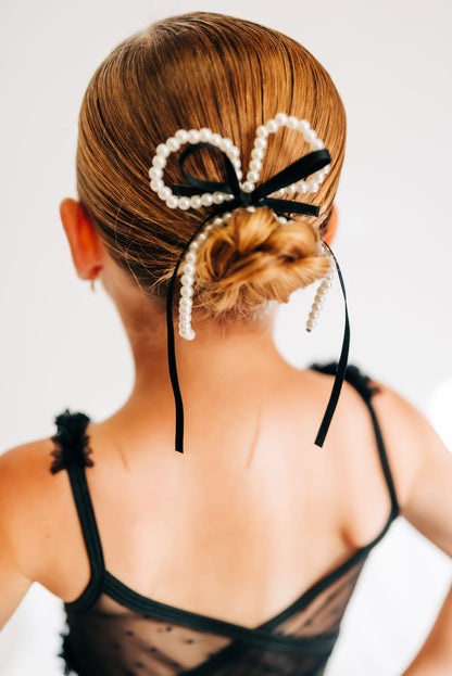 Black + Pearl Bow