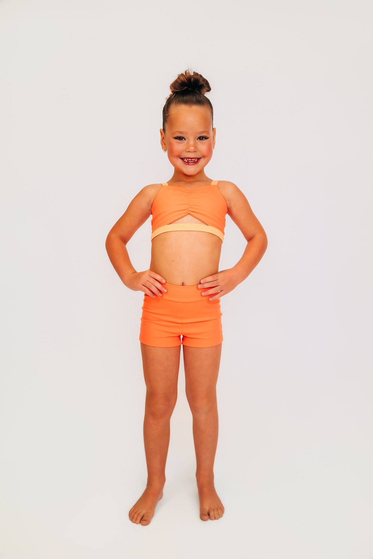The Wynn Shorties in Orange Two Tone
