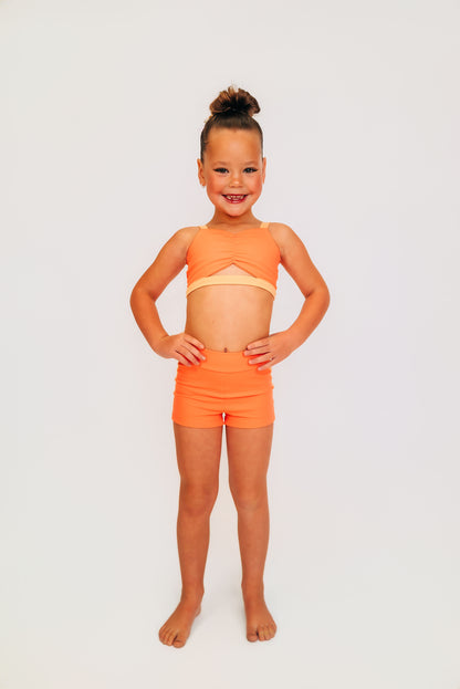 The Wynn Shorties in Orange Two Tone