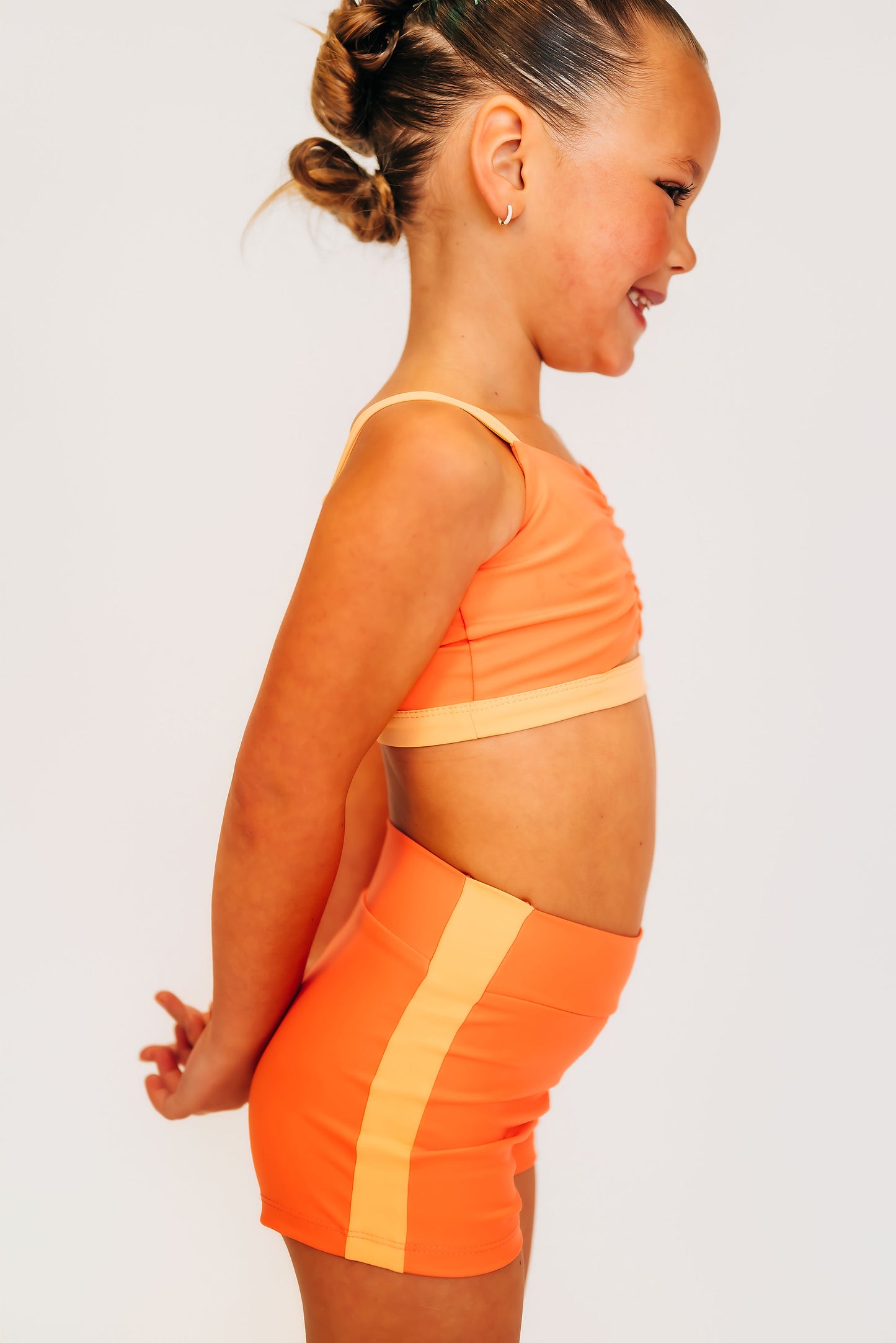 The Wynn Shorties in Orange Two Tone