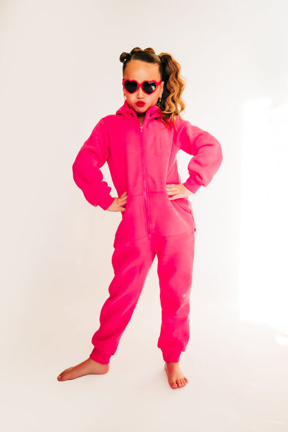 The Romee Sweatsuit in Hot Pink