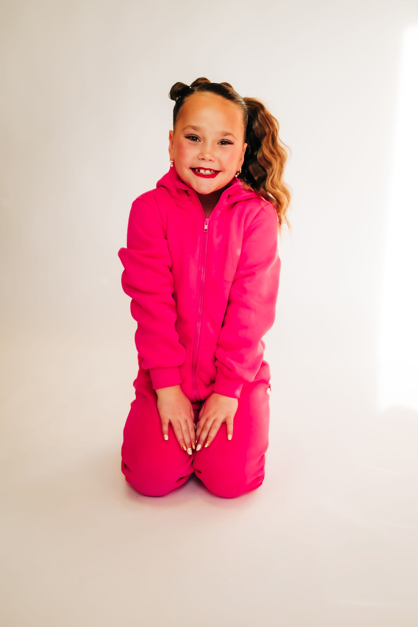 The Romee Sweatsuit in Hot Pink